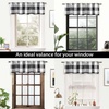 image:imageDriftAway Linen Textured Lined Valances for Windows Buffalo Check Curtain Window Valances Woven Plaid Blackout Thermal Insulated for Kitchen Living Room 1 Pack 52 x 14 TaupeWovenblack