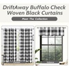 image:imageDriftAway Linen Textured Lined Valances for Windows Buffalo Check Curtain Window Valances Woven Plaid Blackout Thermal Insulated for Kitchen Living Room 1 Pack 52 x 14 TaupeWovenblack