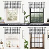 image:imageDriftAway Linen Textured Lined Valances for Windows Buffalo Check Curtain Window Valances Woven Plaid Blackout Thermal Insulated for Kitchen Living Room 1 Pack 52 x 14 TaupeWovengray