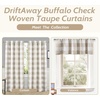 image:imageDriftAway Linen Textured Lined Valances for Windows Buffalo Check Curtain Window Valances Woven Plaid Blackout Thermal Insulated for Kitchen Living Room 1 Pack 52 x 14 TaupeWoventaupe