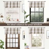 image:imageDriftAway Linen Textured Lined Valances for Windows Buffalo Check Curtain Window Valances Woven Plaid Blackout Thermal Insulated for Kitchen Living Room 1 Pack 52 x 14 TaupeWoventaupe