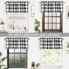 image:imageDriftAway Linen Textured Lined Valances for Windows Buffalo Check Curtain Window Valances Woven Plaid Blackout Thermal Insulated for Kitchen Living Room 1 Pack 52 x 14 TaupeBlack