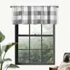 image:imageDriftAway Linen Textured Lined Valances for Windows Buffalo Check Curtain Window Valances Woven Plaid Blackout Thermal Insulated for Kitchen Living Room 1 Pack 52 x 14 TaupeWovengray