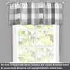 image:imageDriftAway Linen Textured Lined Valances for Windows Buffalo Check Curtain Window Valances Woven Plaid Blackout Thermal Insulated for Kitchen Living Room 1 Pack 52 x 14 TaupeWovengray