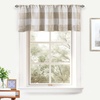 image:imageDriftAway Linen Textured Lined Valances for Windows Buffalo Check Curtain Window Valances Woven Plaid Blackout Thermal Insulated for Kitchen Living Room 1 Pack 52 x 14 TaupeWoventaupe