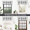 image:imageDriftAway Linen Textured Lined Valances for Windows Buffalo Check Curtain Window Valances Woven Plaid Blackout Thermal Insulated for Kitchen Living Room 1 Pack 52 x 14 TaupeWovengray