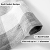 image:imageDriftAway Linen Textured Lined Valances for Windows Buffalo Check Curtain Window Valances Woven Plaid Blackout Thermal Insulated for Kitchen Living Room 1 Pack 52 x 14 TaupeWovengray