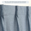image:imageDriftAway Pinch Pleat Valance for Kitchen Window Blackout Faux Linen Textured Solid Gray Valance for Living Room 16 Inch Farmhouse Linen Curtain Valance Window Treatment Back Tab 52x16 GrayDusty Blue