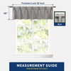 image:imageDriftAway Pinch Pleat Valance for Kitchen Window Blackout Faux Linen Textured Solid Gray Valance for Living Room 16 Inch Farmhouse Linen Curtain Valance Window Treatment Back Tab 52x16 GrayGrey