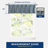 image:imageDriftAway Pinch Pleat Valance for Kitchen Window Blackout Faux Linen Textured Solid Gray Valance for Living Room 16 Inch Farmhouse Linen Curtain Valance Window Treatment Back Tab 52x16 GrayDusty Blue