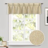image:imageDriftAway Pinch Pleat Valance for Kitchen Window Blackout Faux Linen Textured Solid Gray Valance for Living Room 16 Inch Farmhouse Linen Curtain Valance Window Treatment Back Tab 52x16 GrayBeige