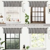 image:imageDriftAway Pinch Pleat Valance for Kitchen Window Blackout Faux Linen Textured Solid Gray Valance for Living Room 16 Inch Farmhouse Linen Curtain Valance Window Treatment Back Tab 52x16 GrayGrey