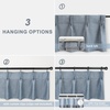 image:imageDriftAway Pinch Pleat Valance for Kitchen Window Blackout Faux Linen Textured Solid Gray Valance for Living Room 16 Inch Farmhouse Linen Curtain Valance Window Treatment Back Tab 52x16 GrayDusty Blue