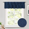 image:imageDriftAway Pinch Pleat Valance for Kitchen Window Blackout Faux Linen Textured Solid Gray Valance for Living Room 16 Inch Farmhouse Linen Curtain Valance Window Treatment Back Tab 52x16 GrayNavy