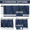 image:imageDriftAway Pinch Pleat Valance for Kitchen Window Blackout Faux Linen Textured Solid Gray Valance for Living Room 16 Inch Farmhouse Linen Curtain Valance Window Treatment Back Tab 52x16 GrayNavy