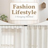 image:imageDriftAway Semi Sheer Scalloped Edge White Coastal Beach Window Curtains for Living Room Bedroom 2 Panels Rod Pocket Each Size 52 Inch by 72 Inch GrayLinen Taupe