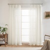 image:imageDriftAway Semi Sheer Scalloped Edge White Coastal Beach Window Curtains for Living Room Bedroom 2 Panels Rod Pocket Each Size 52 Inch by 72 Inch GrayLinen Taupe