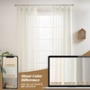 image:imageDriftAway Semi Sheer Scalloped Edge White Coastal Beach Window Curtains for Living Room Bedroom 2 Panels Rod Pocket Each Size 52 Inch by 72 Inch GrayLinen Taupe