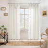 image:imageDriftAway Semi Sheer Scalloped Edge White Coastal Beach Window Curtains for Living Room Bedroom 2 Panels Rod Pocket Each Size 52 Inch by 72 Inch GrayLinen Pink