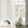 image:imageDriftAway Semi Sheer Scalloped Edge White Coastal Beach Window Curtains for Living Room Bedroom 2 Panels Rod Pocket Each Size 52 Inch by 72 Inch GrayLinen Taupe