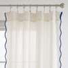 image:imageDriftAway Semi Sheer Scalloped Edge White Coastal Beach Window Curtains for Living Room Bedroom 2 Panels Rod Pocket Each Size 52 Inch by 72 Inch GrayLinen Navy