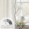 image:imageDriftAway Semi Sheer Scalloped Edge White Coastal Beach Window Curtains for Living Room Bedroom 2 Panels Rod Pocket Each Size 52 Inch by 72 Inch GrayLinen Gray