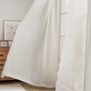 image:imageDriftAway Semi Sheer Scalloped Edge White Coastal Beach Window Curtains for Living Room Bedroom 2 Panels Rod Pocket Each Size 52 Inch by 72 Inch GrayLinen Pink
