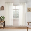 image:imageDriftAway Semi Sheer Scalloped Edge White Coastal Beach Window Curtains for Living Room Bedroom 2 Panels Rod Pocket Each Size 52 Inch by 72 Inch GrayLinen Taupe
