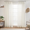image:imageDriftAway Semi Sheer Scalloped Edge White Coastal Beach Window Curtains for Living Room Bedroom 2 Panels Rod Pocket Each Size 52 Inch by 72 Inch GrayLinen Taupe