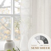image:imageDriftAway Semi Sheer Scalloped Edge White Coastal Beach Window Curtains for Living Room Bedroom 2 Panels Rod Pocket Each Size 52 Inch by 72 Inch GrayLinen Taupe