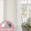image:imageDriftAway Semi Sheer Scalloped Edge White Coastal Beach Window Curtains for Living Room Bedroom 2 Panels Rod Pocket Each Size 52 Inch by 72 Inch GrayLinen Pink
