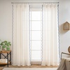 image:imageDriftAway Semi Sheer Scalloped Edge White Coastal Beach Window Curtains for Living Room Bedroom 2 Panels Rod Pocket Each Size 52 Inch by 72 Inch GrayLinen Navy