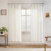 image:imageDriftAway Semi Sheer Scalloped Edge White Coastal Beach Window Curtains for Living Room Bedroom 2 Panels Rod Pocket Each Size 52 Inch by 72 Inch GrayLinen Gray