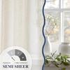image:imageDriftAway Semi Sheer Scalloped Edge White Coastal Beach Window Curtains for Living Room Bedroom 2 Panels Rod Pocket Each Size 52 Inch by 72 Inch GrayLinen Navy