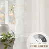 image:imageDriftAway Semi Sheer Scalloped Edge White Coastal Beach Window Curtains for Living Room Bedroom 2 Panels Rod Pocket Each Size 52 Inch by 72 Inch GrayLinen Taupe