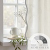 image:imageDriftAway Semi Sheer Scalloped Edge White Coastal Beach Window Curtains for Living Room Bedroom 2 Panels Rod Pocket Each Size 52 Inch by 72 Inch GrayLinen Gray
