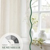 image:imageDriftAway Semi Sheer Scalloped Edge White Coastal Beach Window Curtains for Living Room Bedroom 2 Panels Rod Pocket Each Size 52 Inch by 72 Inch GrayLinen Loden Green