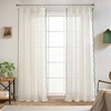 image:imageDriftAway Semi Sheer Scalloped Edge White Coastal Beach Window Curtains for Living Room Bedroom 2 Panels Rod Pocket Each Size 52 Inch by 72 Inch GrayLinen Loden Green
