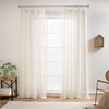 image:imageDriftAway Semi Sheer Scalloped Edge White Coastal Beach Window Curtains for Living Room Bedroom 2 Panels Rod Pocket Each Size 52 Inch by 72 Inch GrayLinen Pink