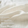 image:imageDriftAway Semi Sheer Scalloped Edge White Coastal Beach Window Curtains for Living Room Bedroom 2 Panels Rod Pocket Each Size 52 Inch by 72 Inch GrayLinen Gray