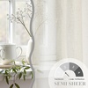 image:imageDriftAway Semi Sheer Scalloped Edge White Coastal Beach Window Curtains for Living Room Bedroom 2 Panels Rod Pocket Each Size 52 Inch by 72 Inch GrayLinen Gray