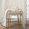 image:imageDriftAway Semi Sheer Scalloped Edge White Coastal Beach Window Curtains for Living Room Bedroom 2 Panels Rod Pocket Each Size 52 Inch by 72 Inch GrayLinen Navy