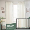 image:imageDriftAway Semi Sheer Scalloped Edge White Coastal Beach Window Curtains for Living Room Bedroom 2 Panels Rod Pocket Each Size 52 Inch by 72 Inch GrayLinen Loden Green