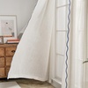 image:imageDriftAway Semi Sheer Scalloped Edge White Coastal Beach Window Curtains for Living Room Bedroom 2 Panels Rod Pocket Each Size 52 Inch by 72 Inch GrayLinen Navy