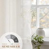 image:imageDriftAway Semi Sheer Scalloped Edge White Coastal Beach Window Curtains for Living Room Bedroom 2 Panels Rod Pocket Each Size 52 Inch by 72 Inch GrayLinen Taupe