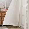 image:imageDriftAway Semi Sheer Scalloped Edge White Coastal Beach Window Curtains for Living Room Bedroom 2 Panels Rod Pocket Each Size 52 Inch by 72 Inch GrayLinen Gray