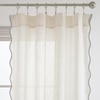 image:imageDriftAway Semi Sheer Scalloped Edge White Coastal Beach Window Curtains for Living Room Bedroom 2 Panels Rod Pocket Each Size 52 Inch by 72 Inch GrayLinen Gray