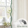 image:imageDriftAway Semi Sheer Scalloped Edge White Coastal Beach Window Curtains for Living Room Bedroom 2 Panels Rod Pocket Each Size 52 Inch by 72 Inch GrayLinen Loden Green