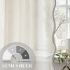 image:imageDriftAway Semi Sheer Scalloped Edge White Coastal Beach Window Curtains for Living Room Bedroom 2 Panels Rod Pocket Each Size 52 Inch by 72 Inch GrayLinen Gray