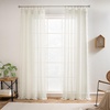 image:imageDriftAway Semi Sheer Scalloped Edge White Coastal Beach Window Curtains for Living Room Bedroom 2 Panels Rod Pocket Each Size 52 Inch by 72 Inch GrayLinen Taupe